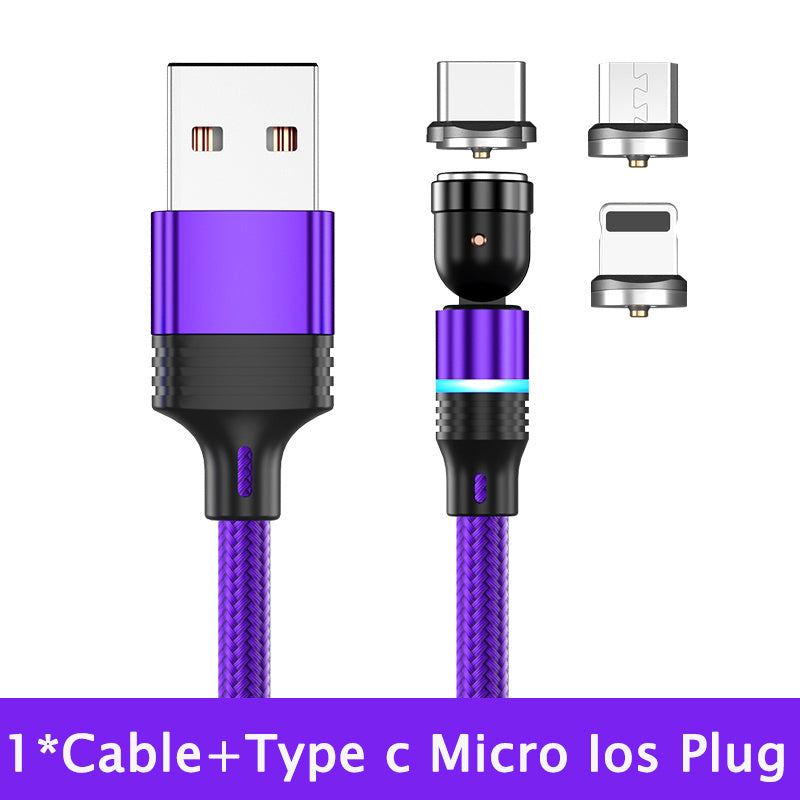 540° Rotating Magnetic USB Type-C Charging Cable for Android Devices