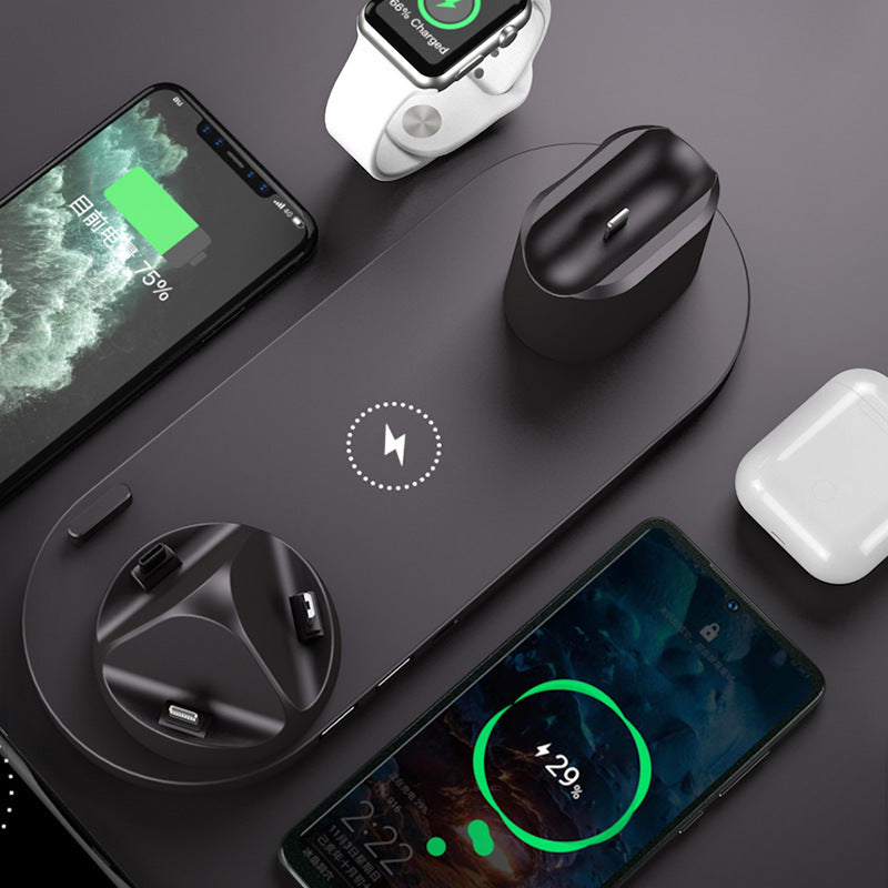 Wireless Charging Dock Station for iPhone & Apple Watch – 6-in-1 Fast Charging Pad for Phones and Devices