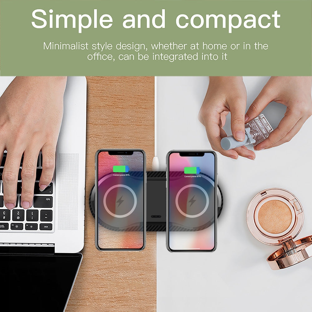 Phone Wireless Dual Charging Pad – Stable, Intelligent, and High-Performance Charger
