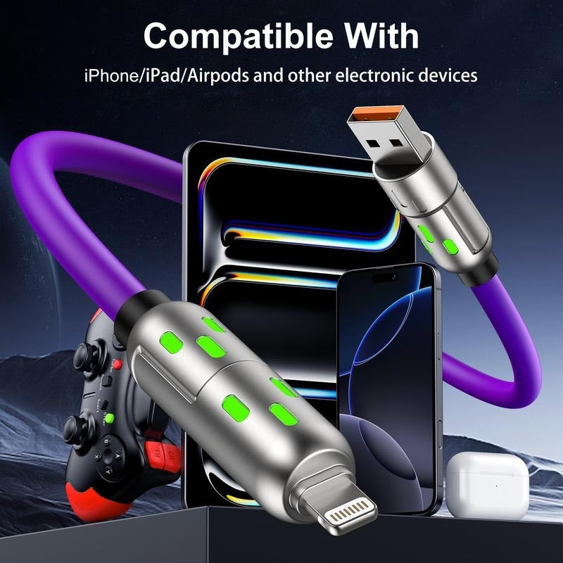 4-in-1 Fast Charging Cable – Multi-Device USB Charger for Smartphone, Tablet, and More