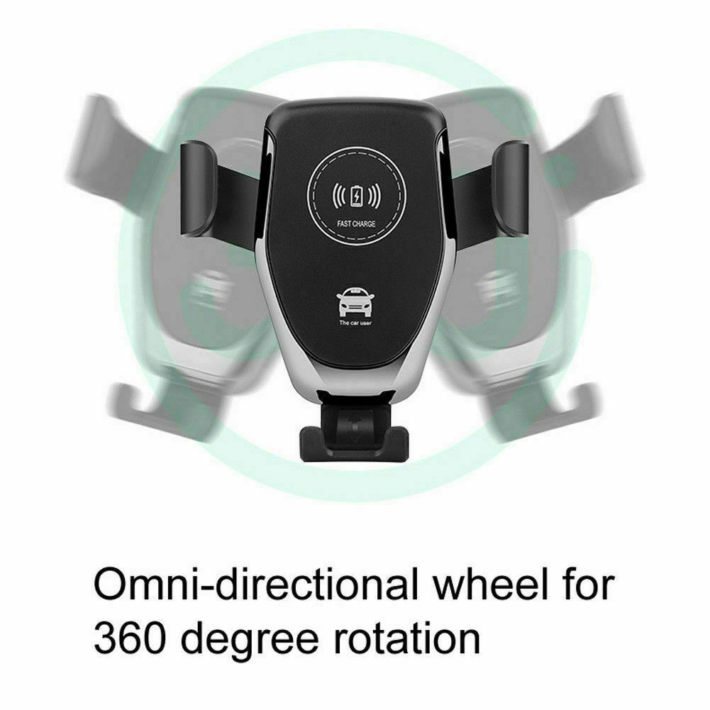 10W QI Wireless Fast Car Charger – Automatic Clamping Mount Holder