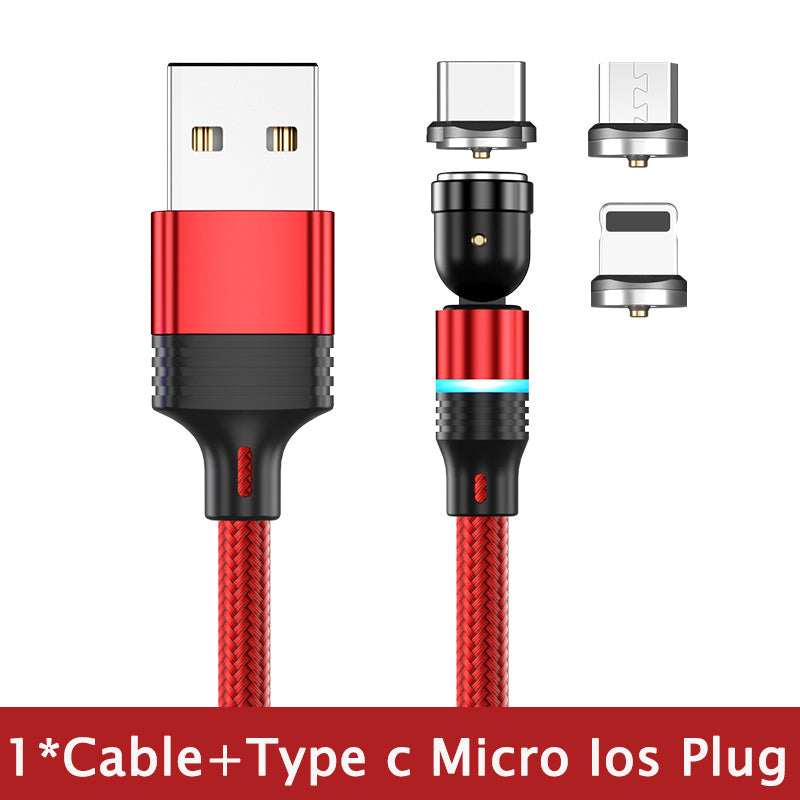 540° Rotating Magnetic USB Type-C Charging Cable for Android Devices