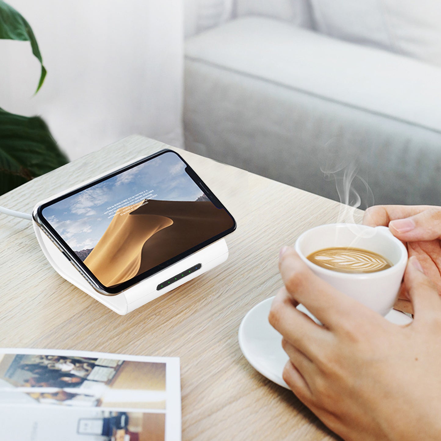 1PC 10,400mAh Qi Wireless Power Bank – Compatible with iPhone XS Max, XR, Galaxy S10, S9, Note 9