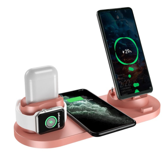 Wireless Charging Dock Station for iPhone & Apple Watch – 6-in-1 Fast Charging Pad for Phones and Devices