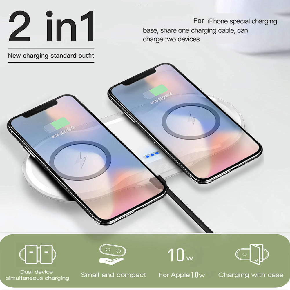 Phone Wireless Dual Charging Pad – Stable, Intelligent, and High-Performance Charger