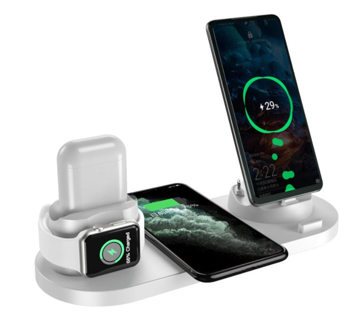 Wireless Charging Dock Station for iPhone & Apple Watch – 6-in-1 Fast Charging Pad for Phones and Devices
