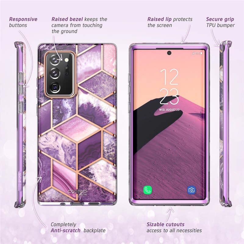 Samsung Galaxy Note 20 Ultra Full-Body Glitter Marble Cover