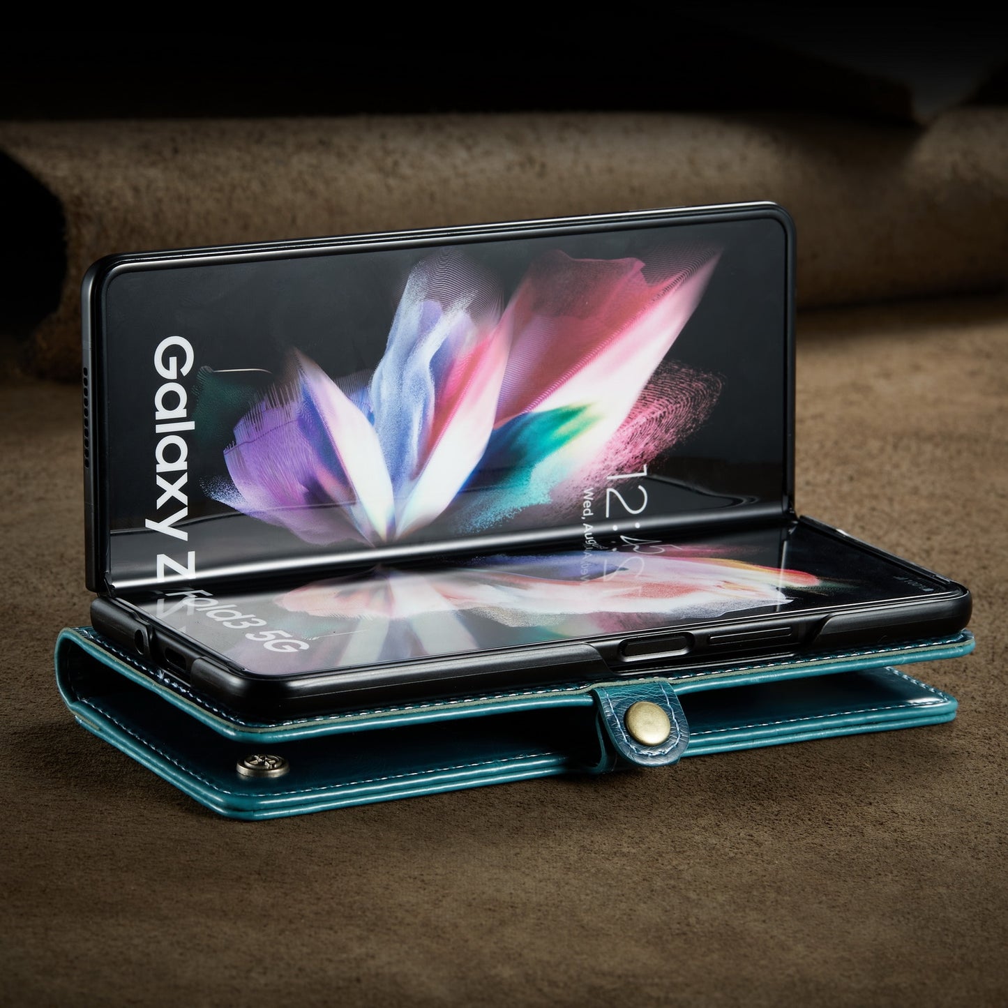Samsung Galaxy Z Fold3 5G Fold 3 Retro Purse Leather Case
