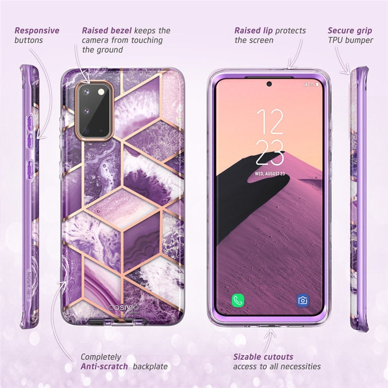 Samsung Galaxy S20 Case / S20 5G Full-Body Glitter Marble Bumper Cover