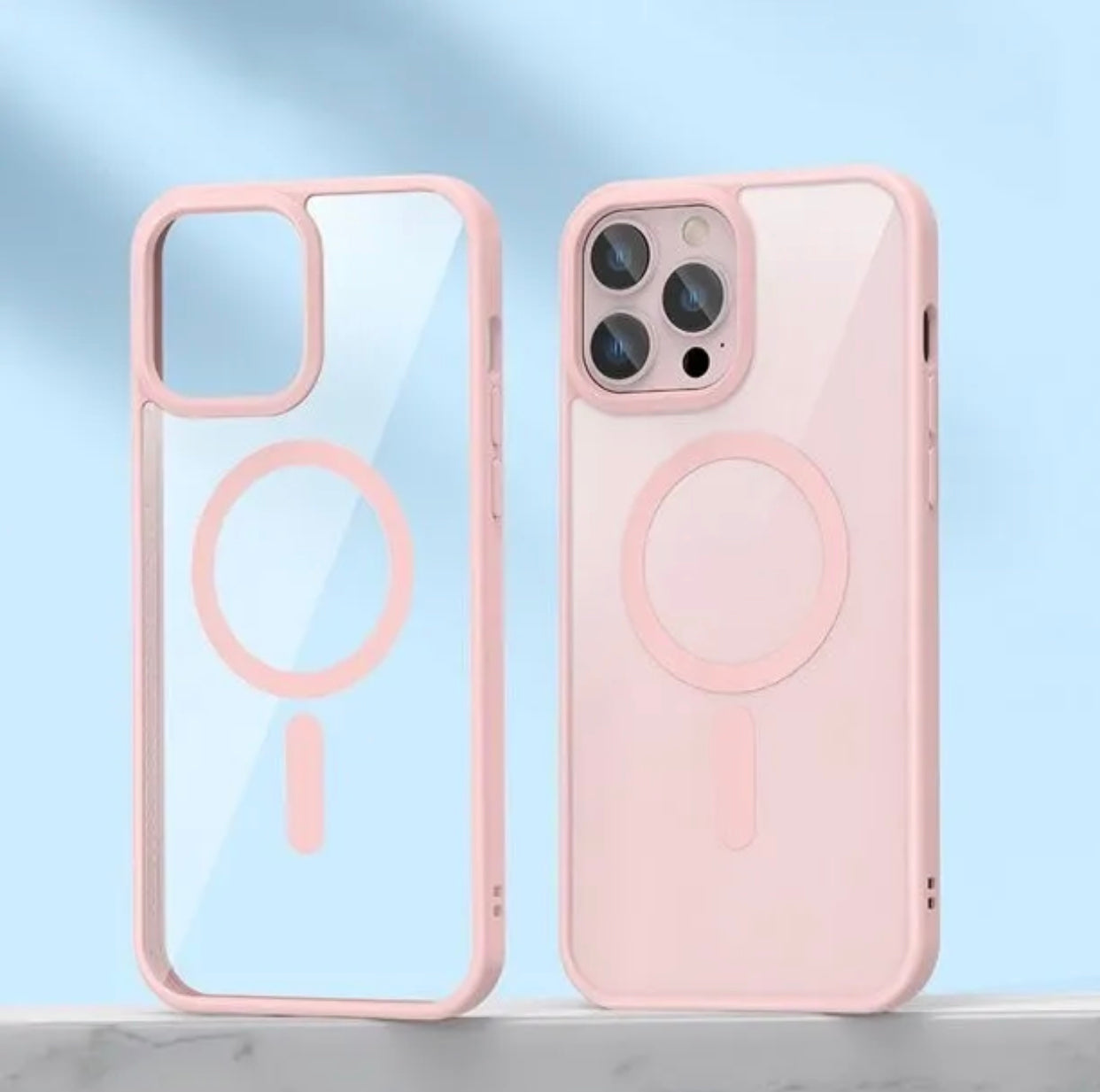 Premium iPhone 13 Pro Max Clear Pink Case Protector