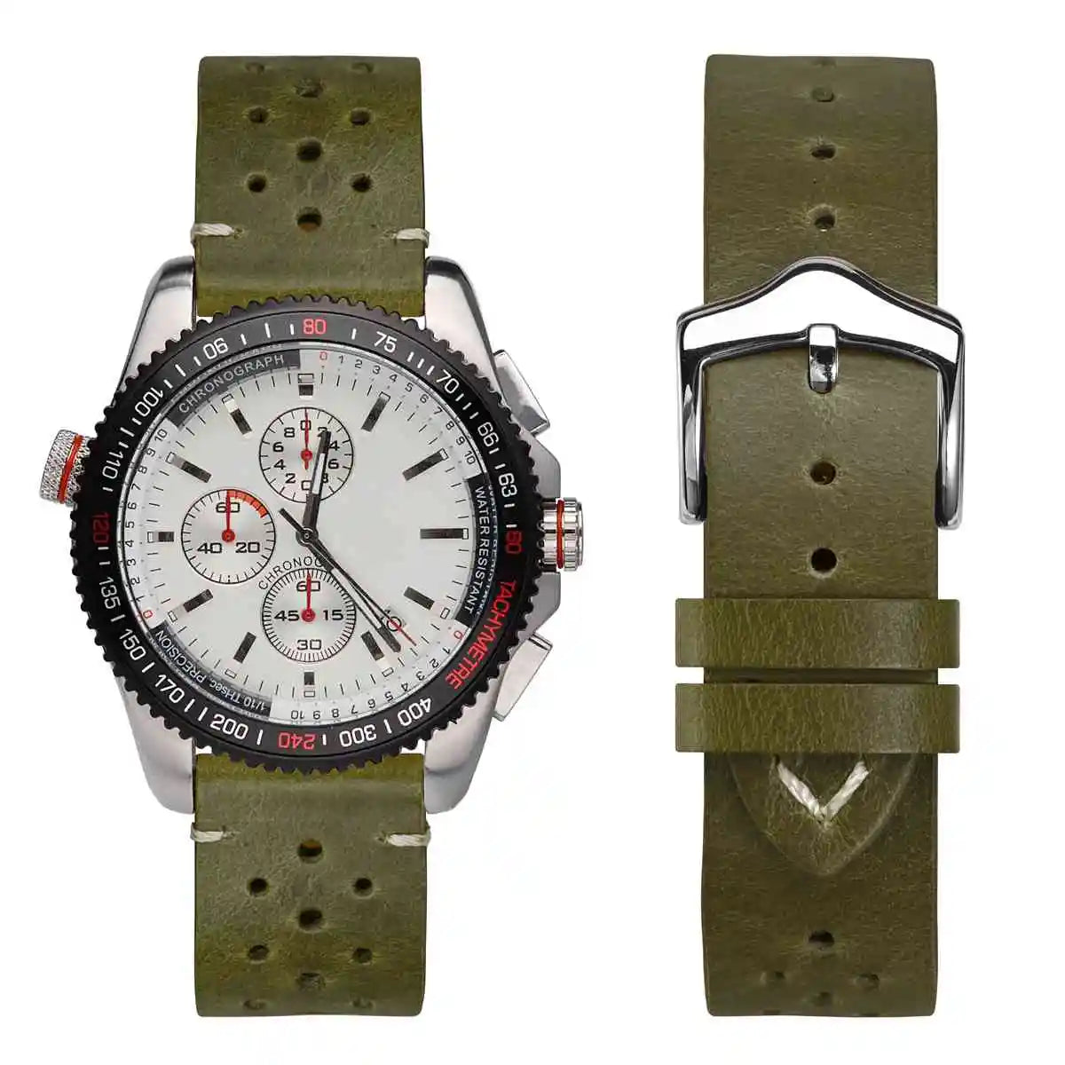 Genuine Leather Watch Bands – 18mm/20mm/22mm Quick Release Vintage Strap for Men & Women, Green/Black/Brown/Blue