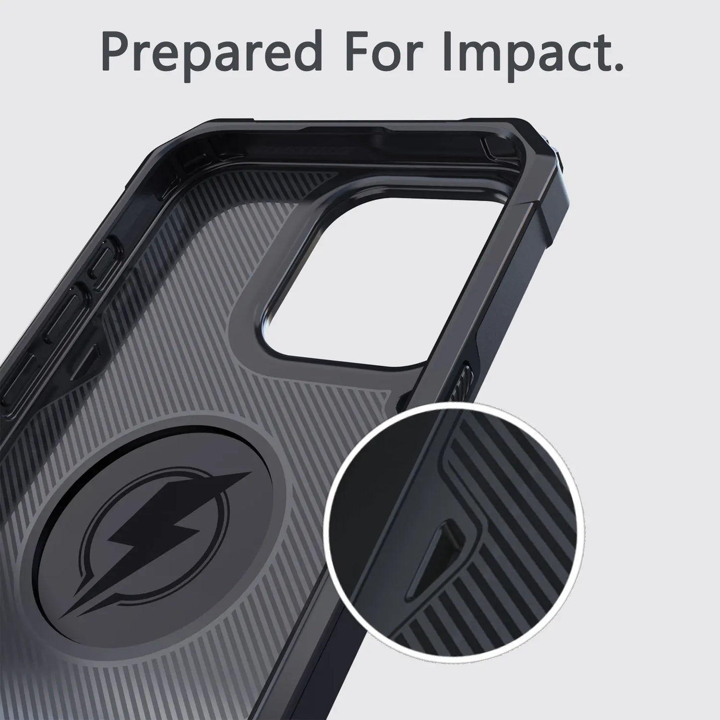 Black iPhone 14 Series Case – Shockproof Heavy Duty Hybrid Cover