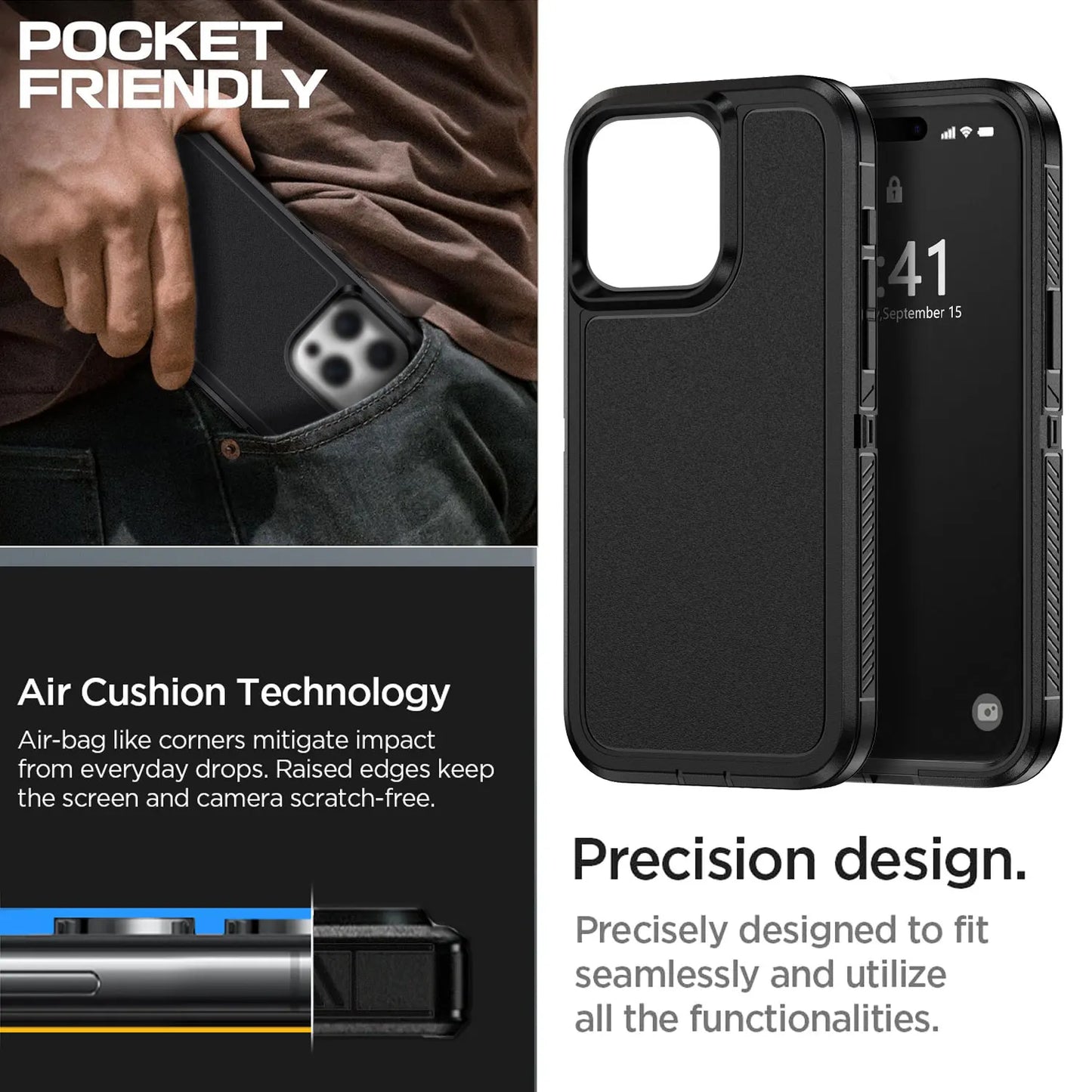 Black iPhone 13 Pro Max 5G Case