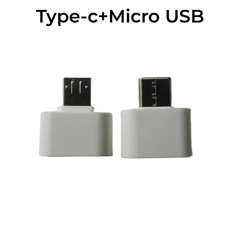 Universal Micro USB / Type-C to USB 2.0 OTG Adapter – 1/2/5 Pack for Phones, Tablets, PCs, OTG Converter Connector