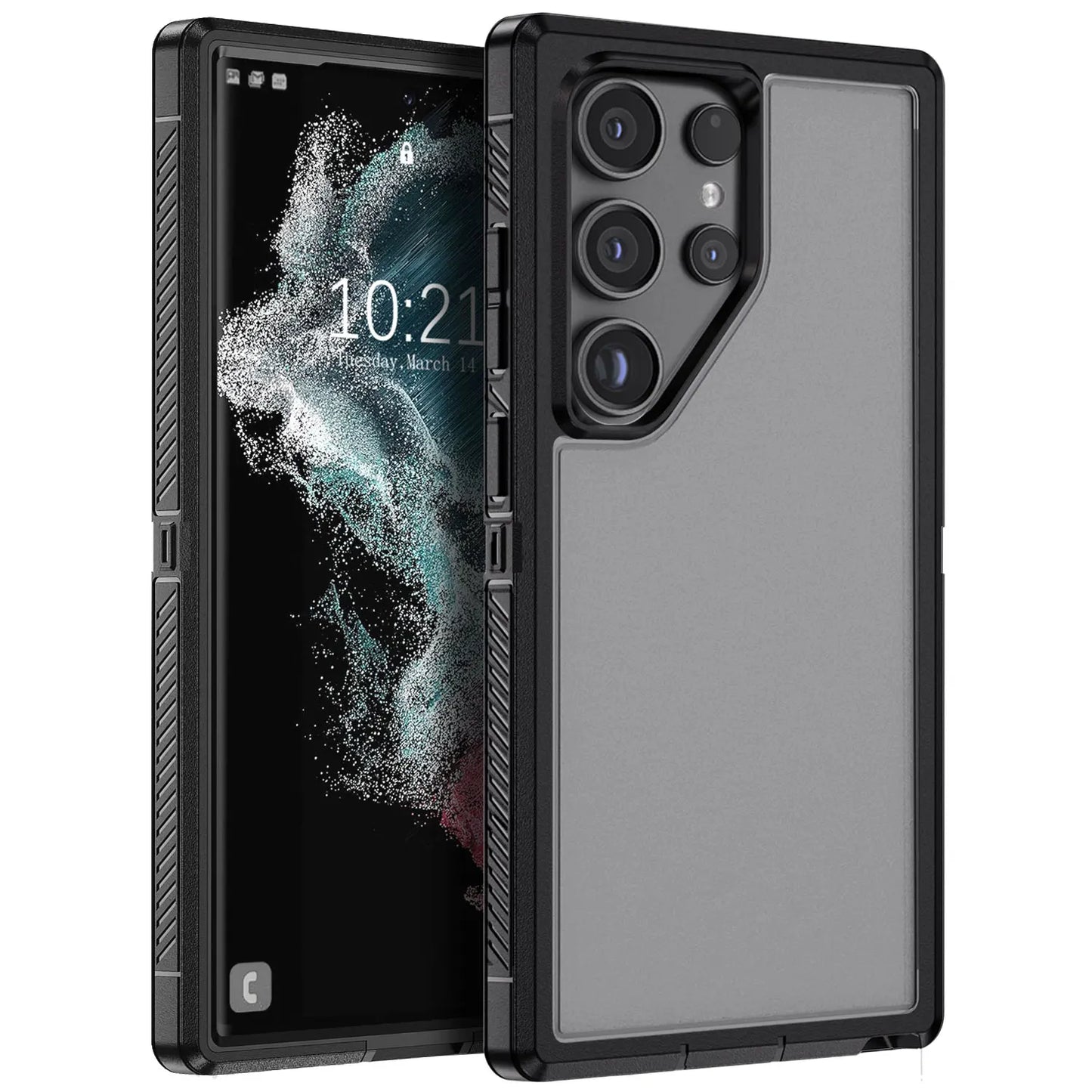 Black & Clear Samsung Galaxy S22 Ultra 5G Case – Superior Protection