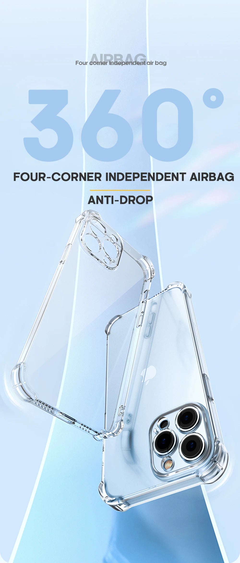 Luxury Clear Shockproof Case For iPhone