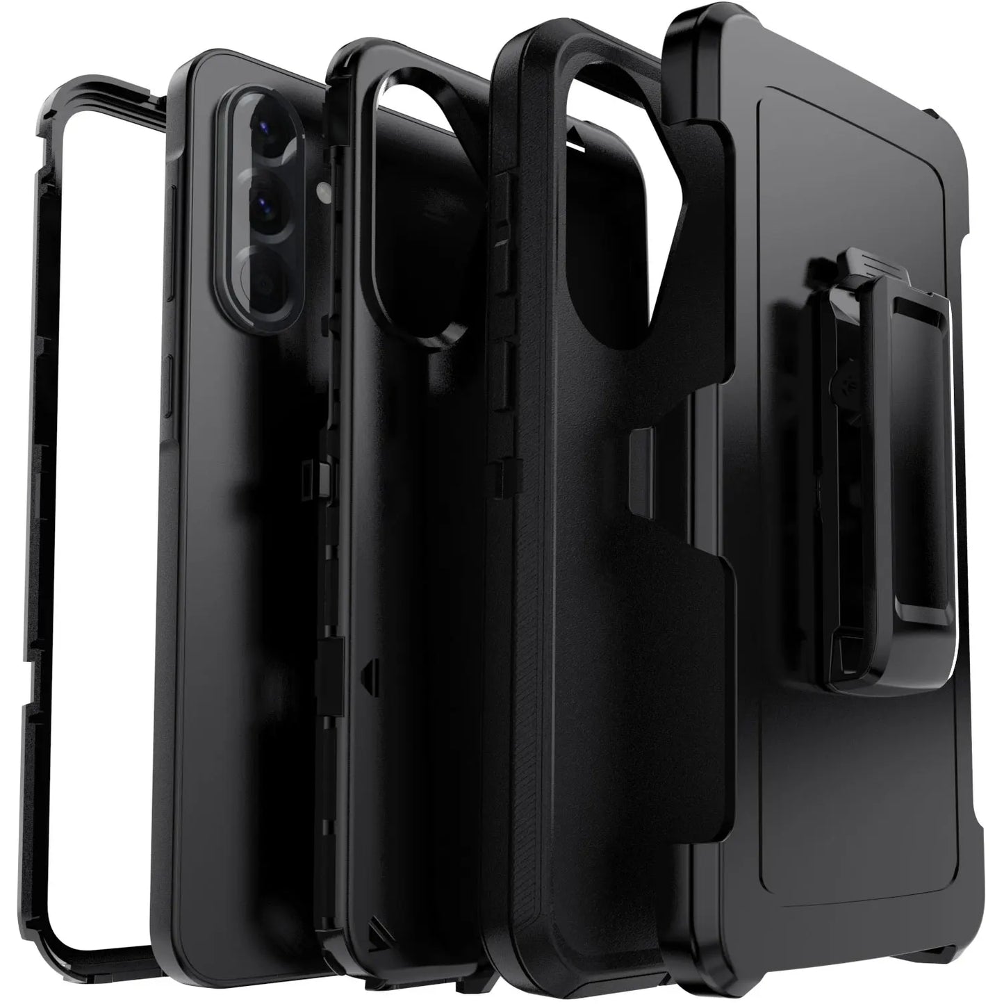 Black Heavy Duty Shockproof Samsung Galaxy A06 / A36 / A56 Case – Rugged 3-in-1