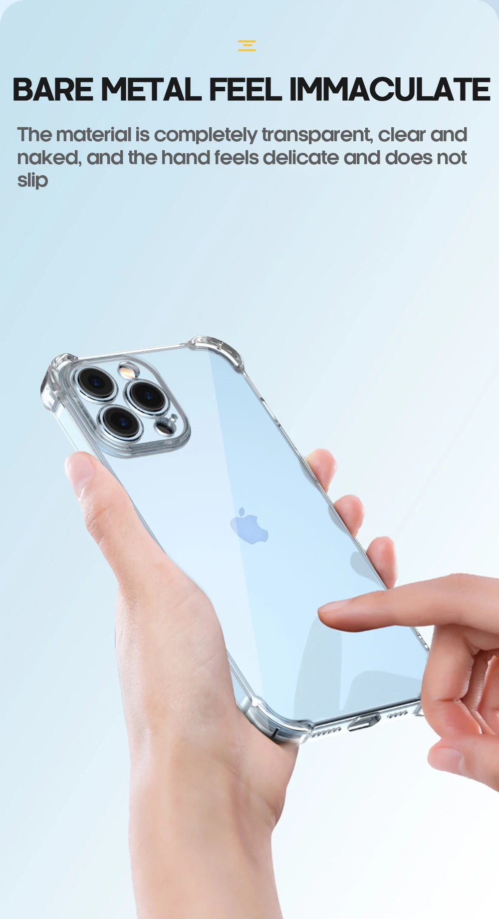 Luxury Clear Shockproof Case For iPhone