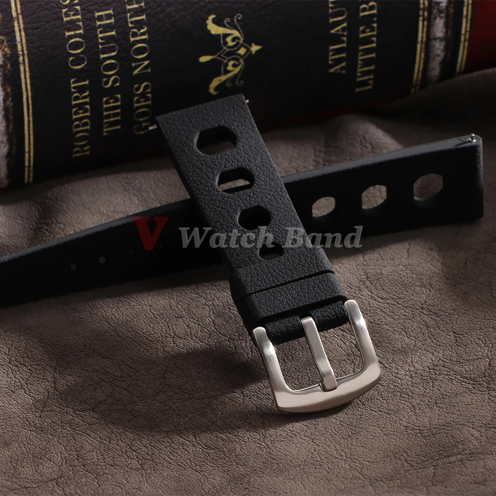 Rubber Mechanical Watch Strap – 20mm/22mm Replacement for Seiko & Oris Dive Watches Wrist Bands