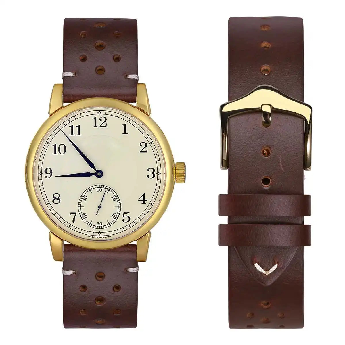 Genuine Leather Watch Bands – 18mm/20mm/22mm Quick Release Vintage Strap for Men & Women, Green/Black/Brown/Blue