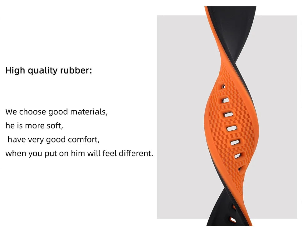Silicone Smartwatch Bands – 18mm/20mm/22mm Quick Release Rubber Strap for Men & Women, Soft Replacement