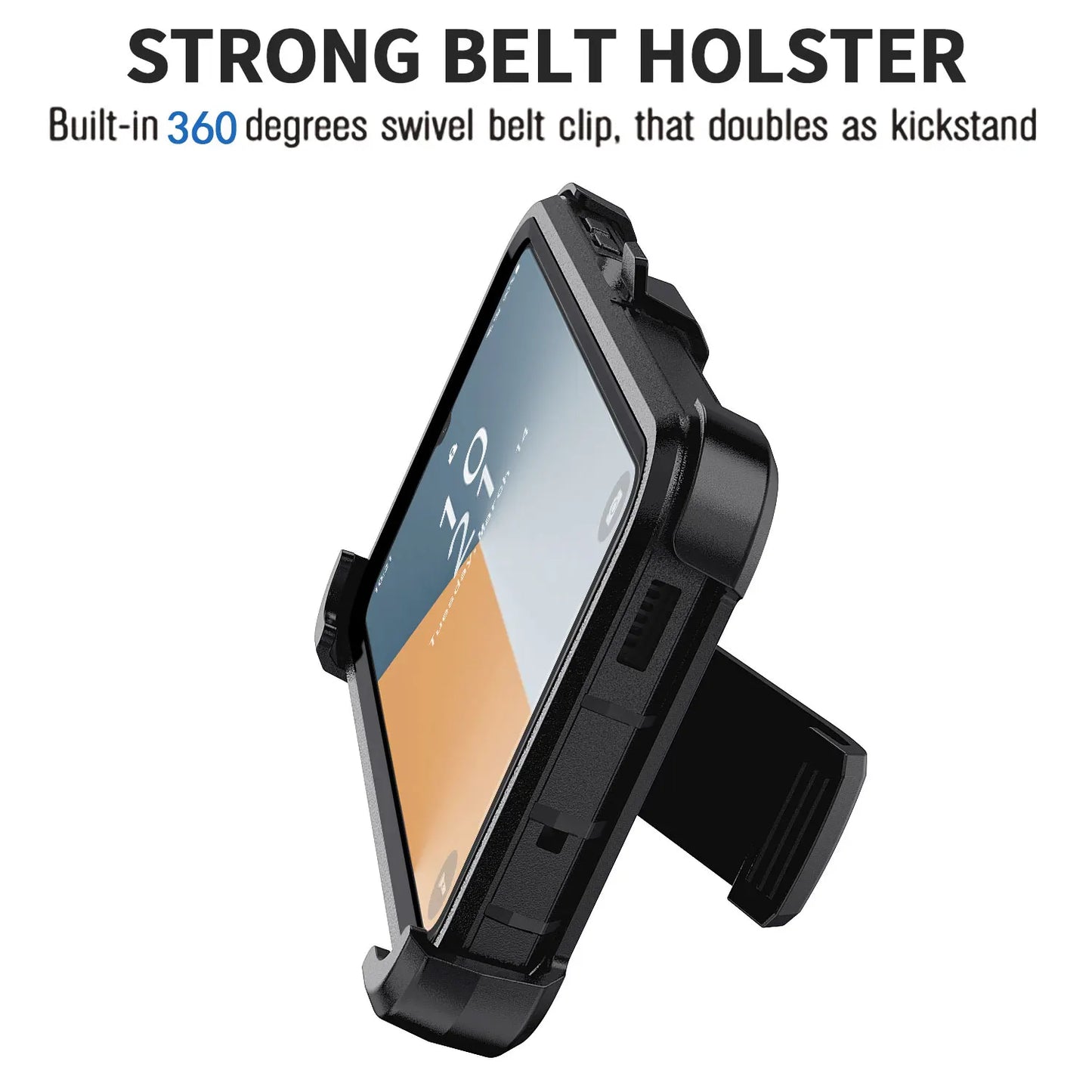 Black Heavy Duty Shockproof Samsung Galaxy A06 / A36 / A56 Case – Rugged 3-in-1