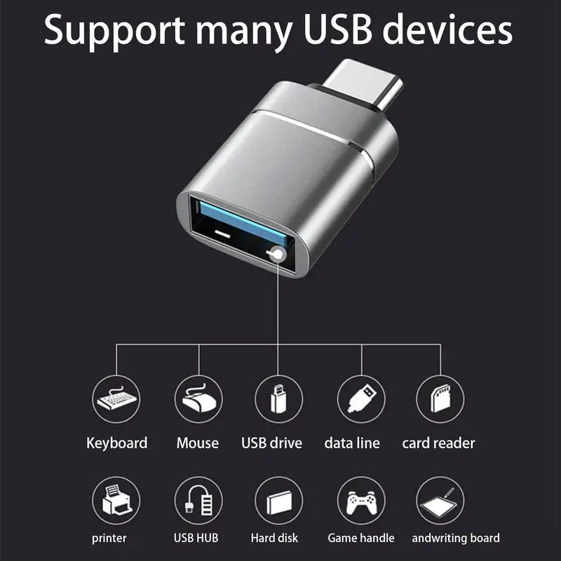 USB 3.0 To Type-C OTG Adapter 10Gb/s Plug And Play USB3.0 To USB C Female-Male USBA To USBC Converter Data Transmission