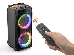 Portable Bluetooth Karaoke Machine with 2 Wireless Microphones