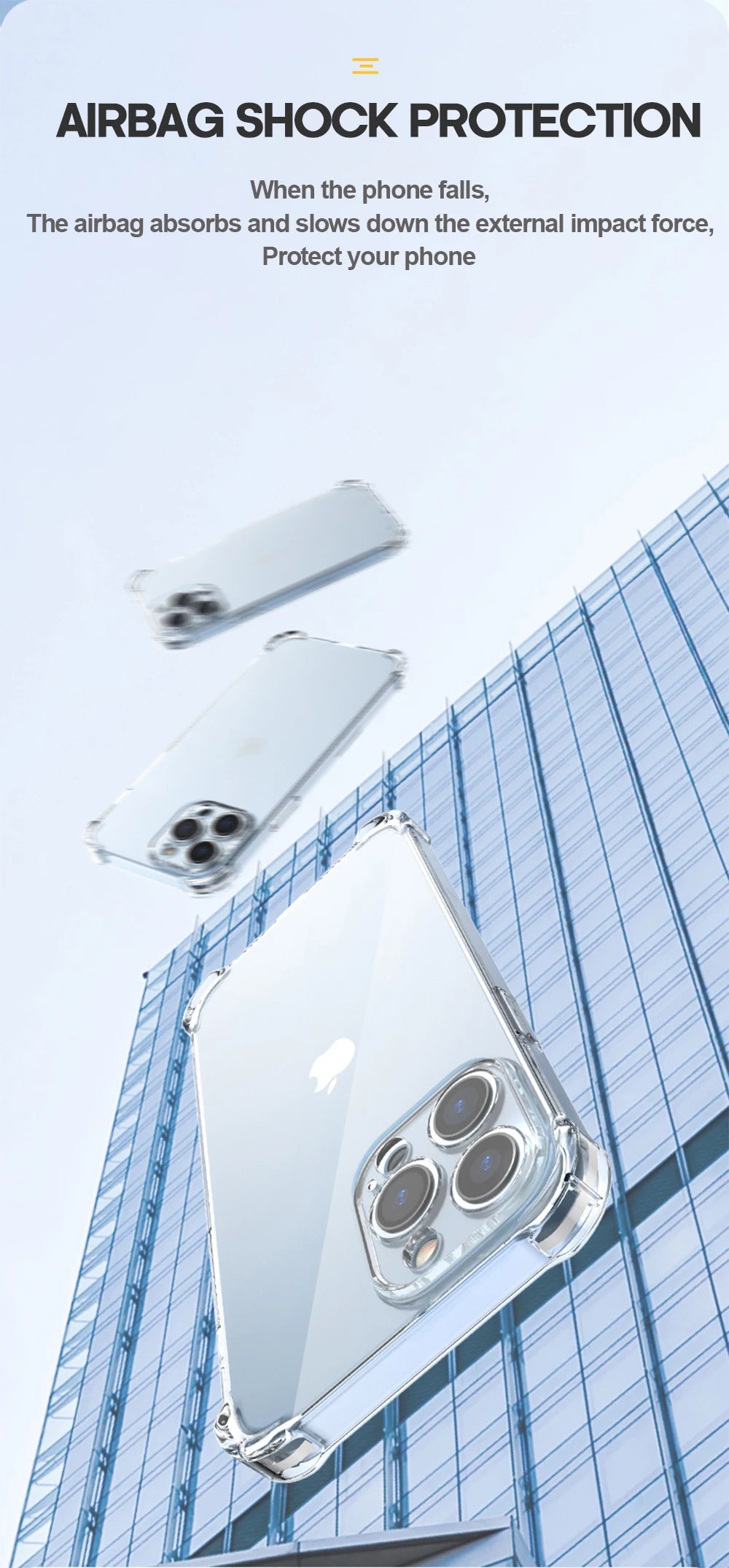 Luxury Clear Shockproof Case For iPhone