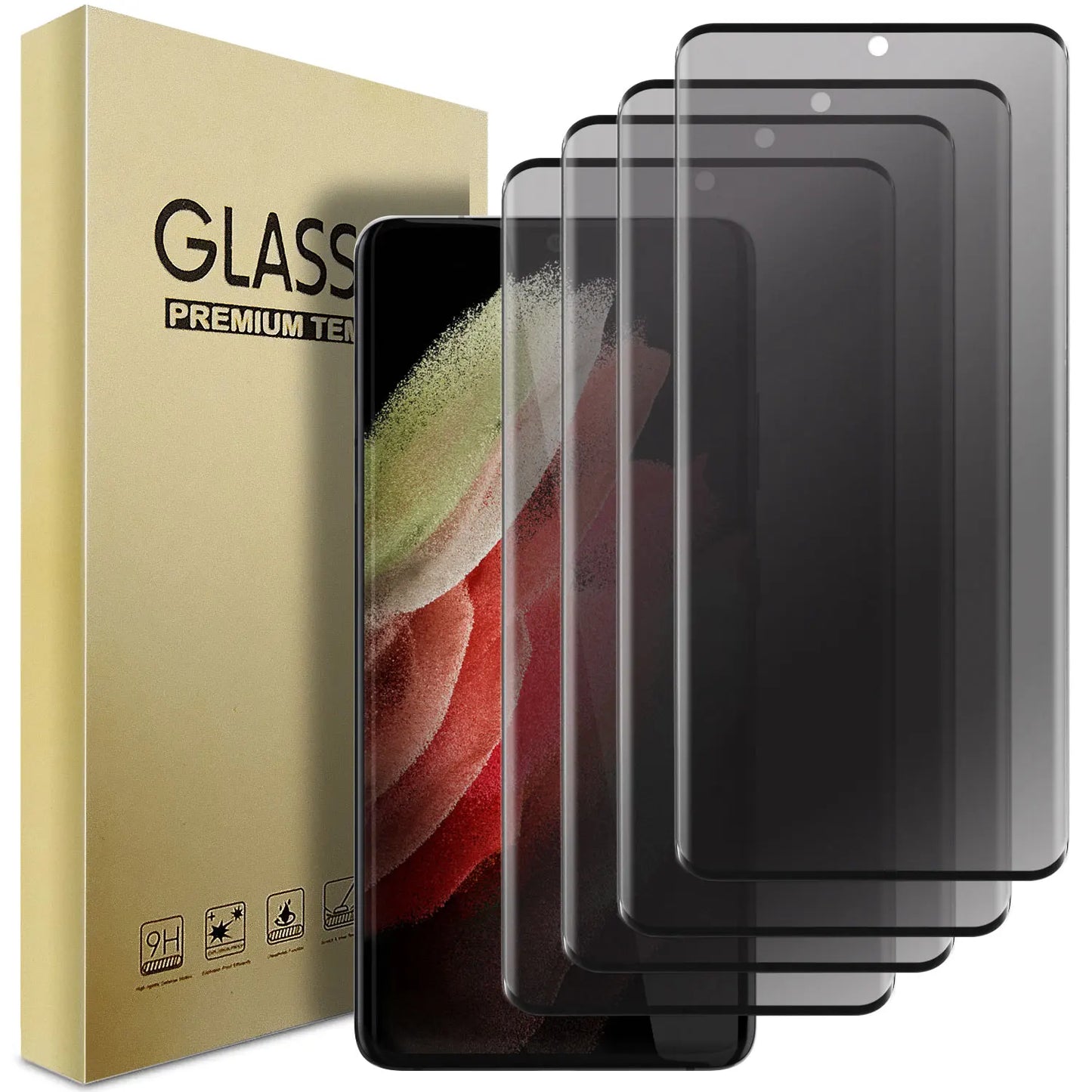 4-Pack Samsung Galaxy S21 Series Case & Screen Protector Set