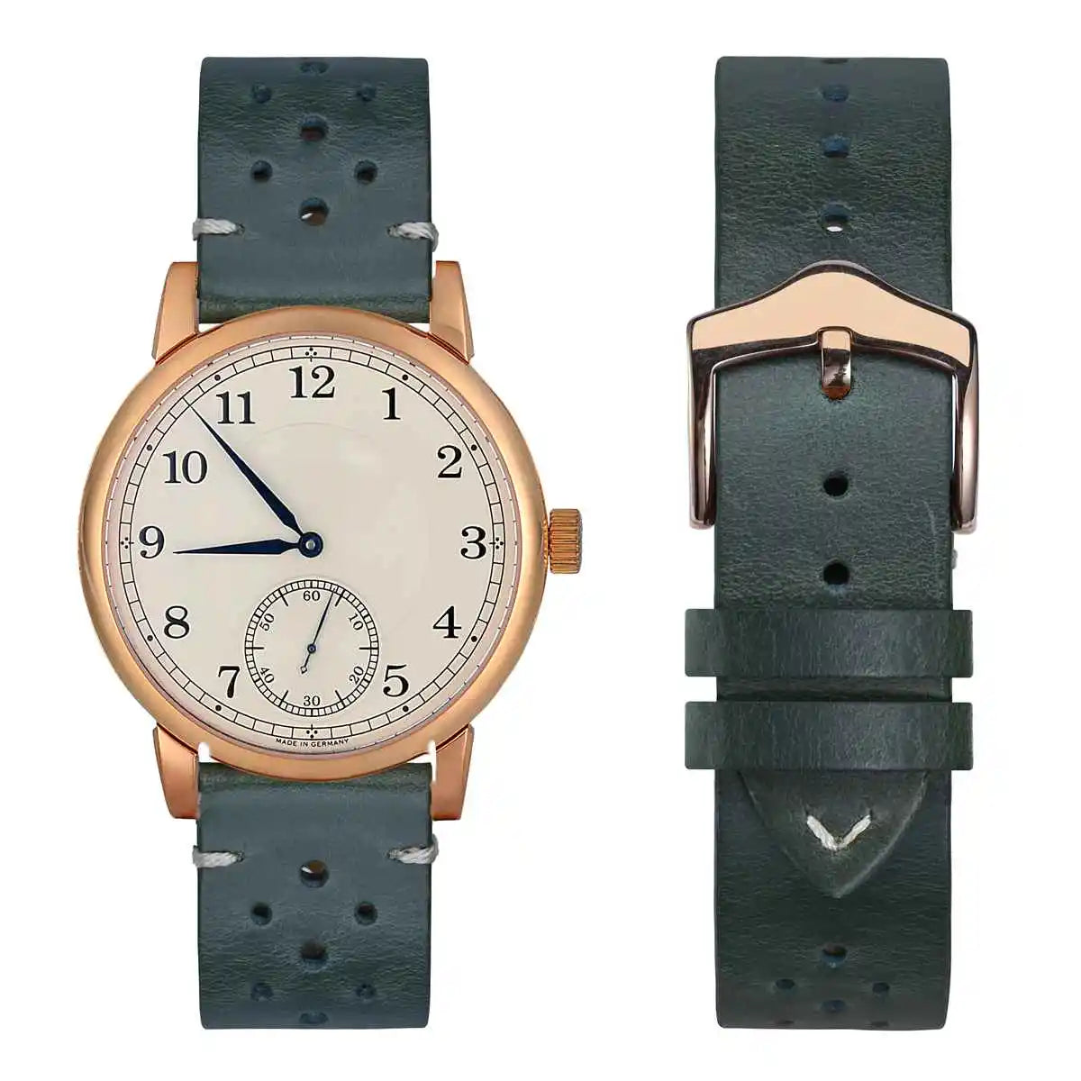 Genuine Leather Watch Bands – 18mm/20mm/22mm Quick Release Vintage Strap for Men & Women, Green/Black/Brown/Blue