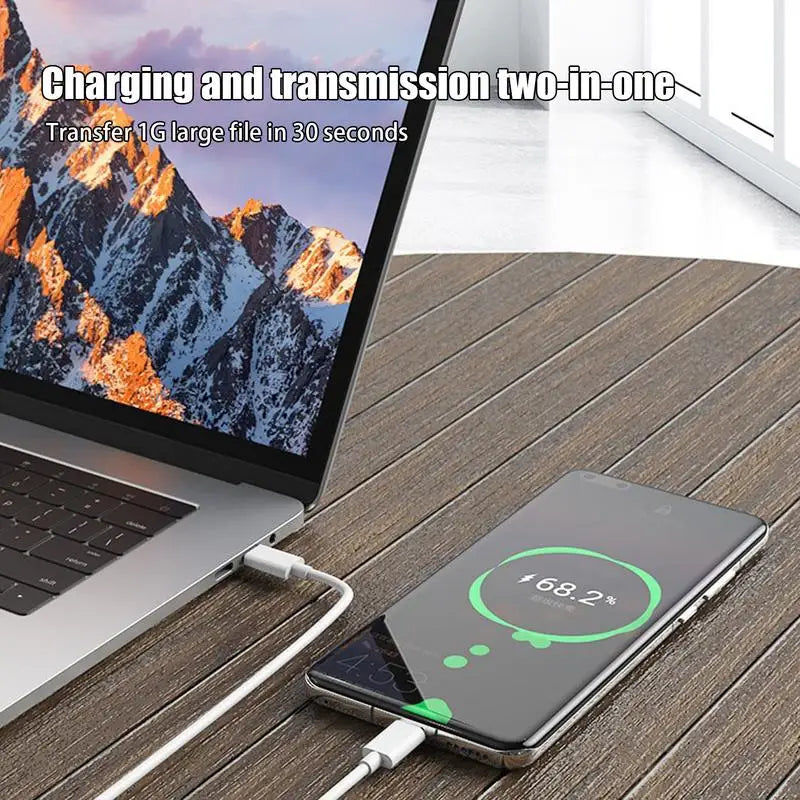USB-C to USB-C Fast Charging Cable – 120W, 6A, Dual Type-C Connectors for Laptops, Tablets, Phones