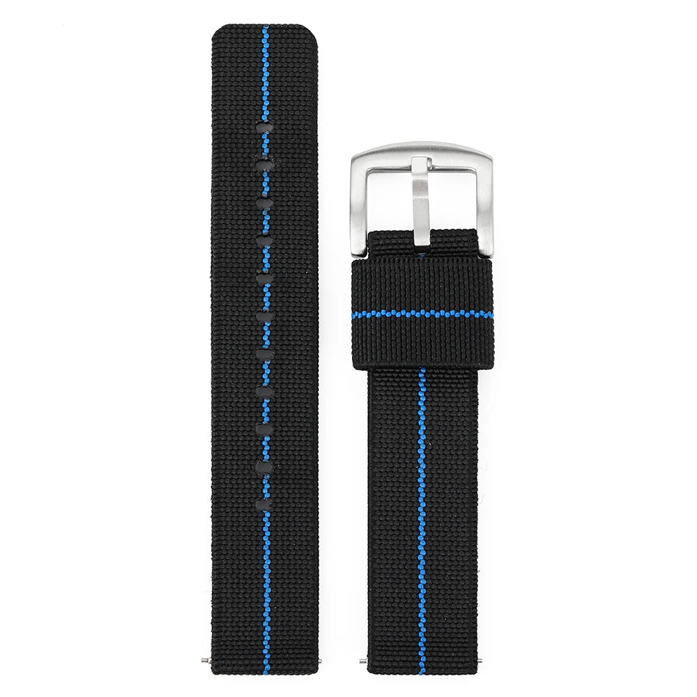 Nylon Watch Strap – 20mm/22mm for Seiko & Omega, Military Woven Elastic Fast Release Sport Wristband for Men