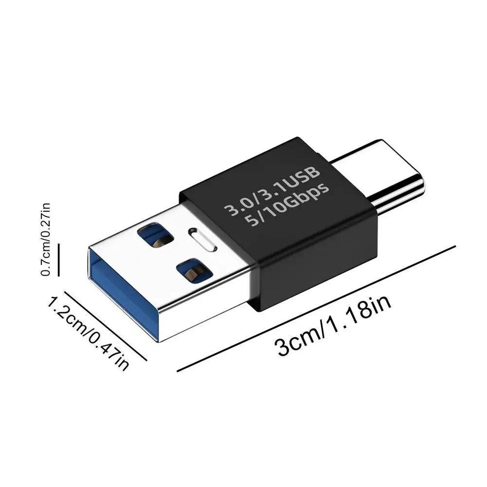 Mini USB-C OTG Adapter – Aluminum Shell, Male to A, Compact Data Sync & U Disk Accessory for Laptop