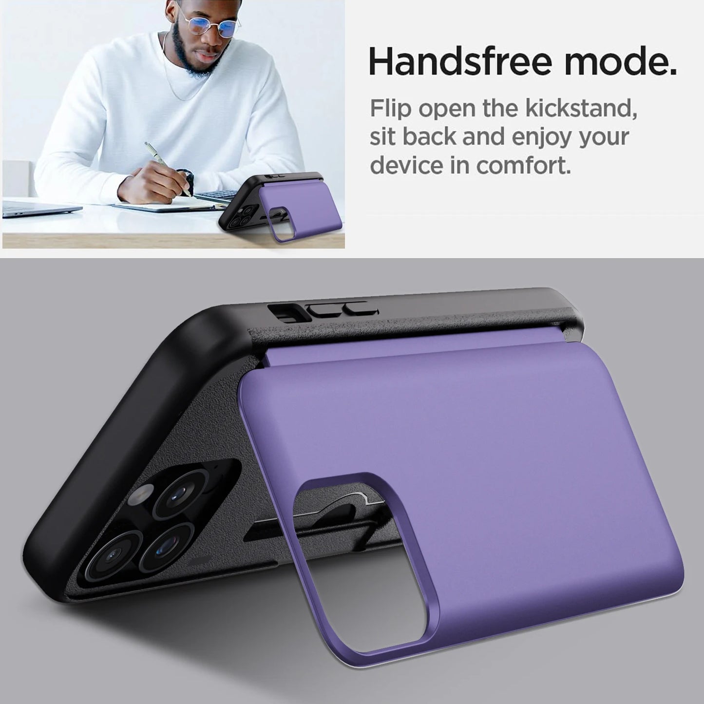 iPhone 13 Series Hybrid Rugged Case – Protective Kickstand Cover