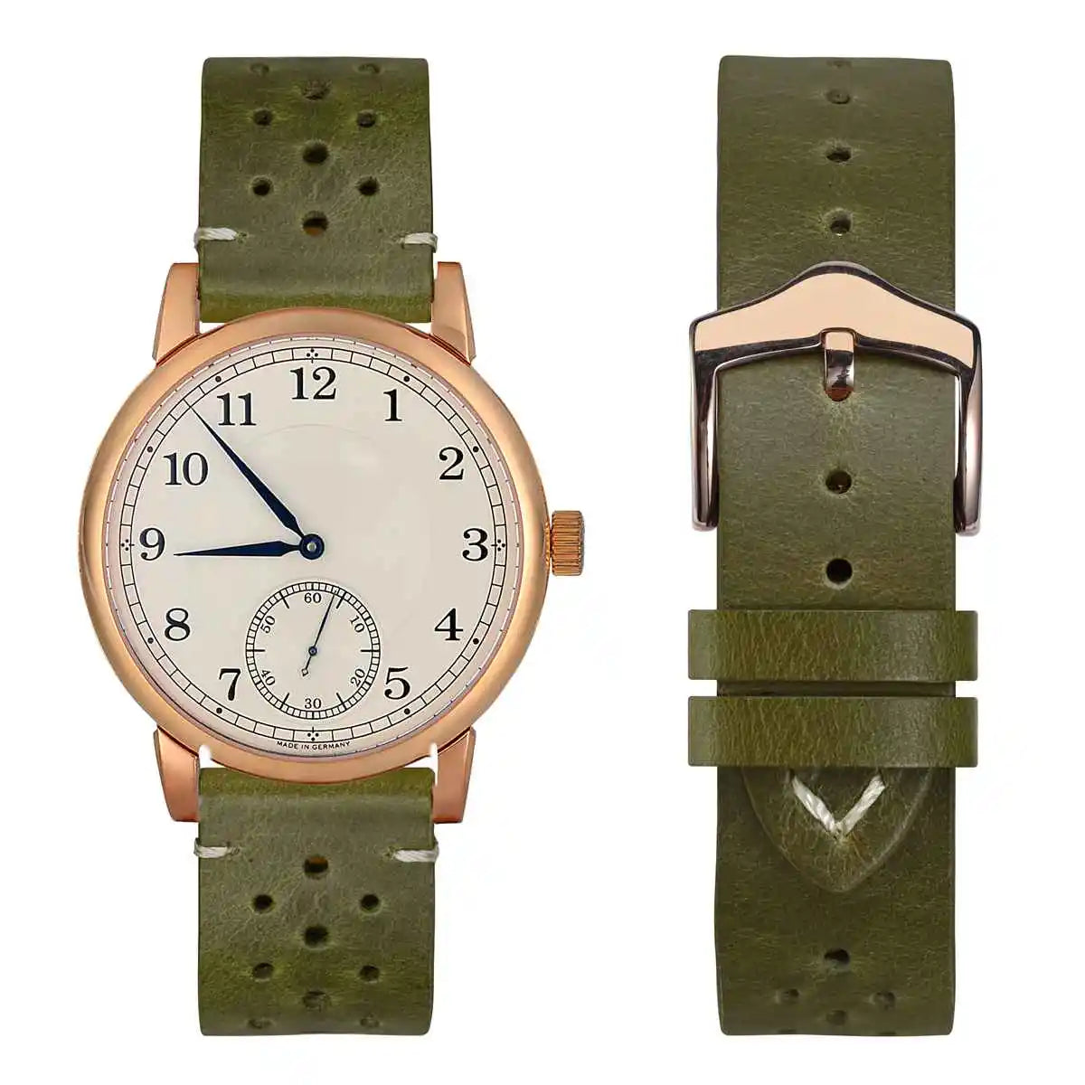 Genuine Leather Watch Bands – 18mm/20mm/22mm Quick Release Vintage Strap for Men & Women, Green/Black/Brown/Blue