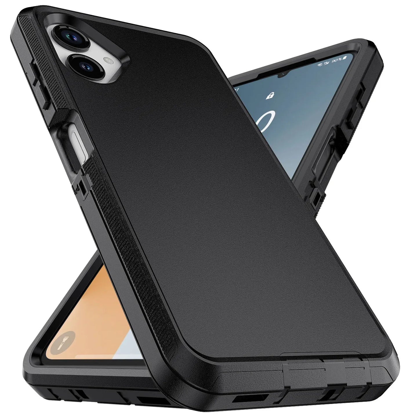 Black Heavy Duty Shockproof Samsung Galaxy A06 / A36 / A56 Case – Rugged 3-in-1