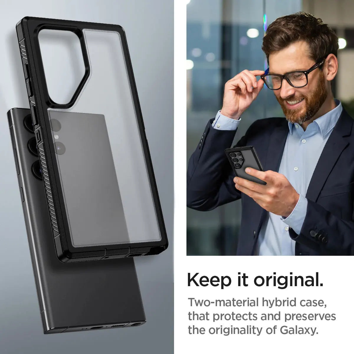 Black & Clear Samsung Galaxy S22 Ultra 5G Case – Superior Protection