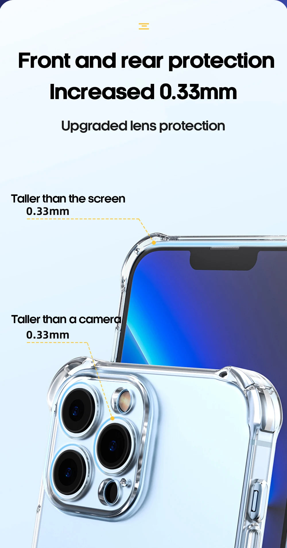 Luxury Clear Shockproof Case For iPhone