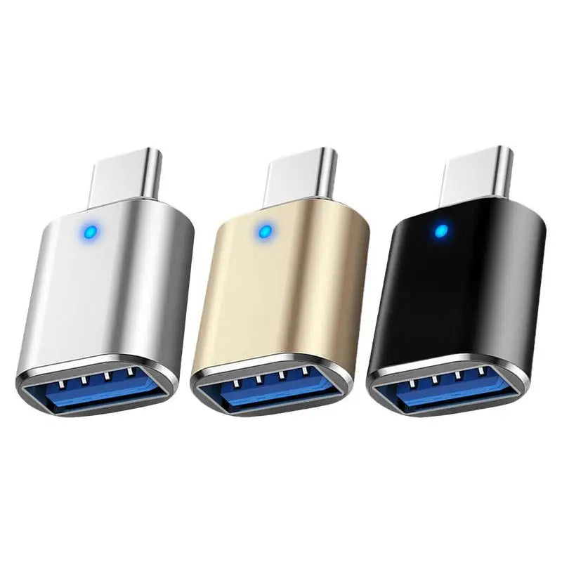 USB 3.0 OTG adapter USB C to USB A converter suitable for MacbookSamsung XiaomiHuawei LED USBC OTG connector