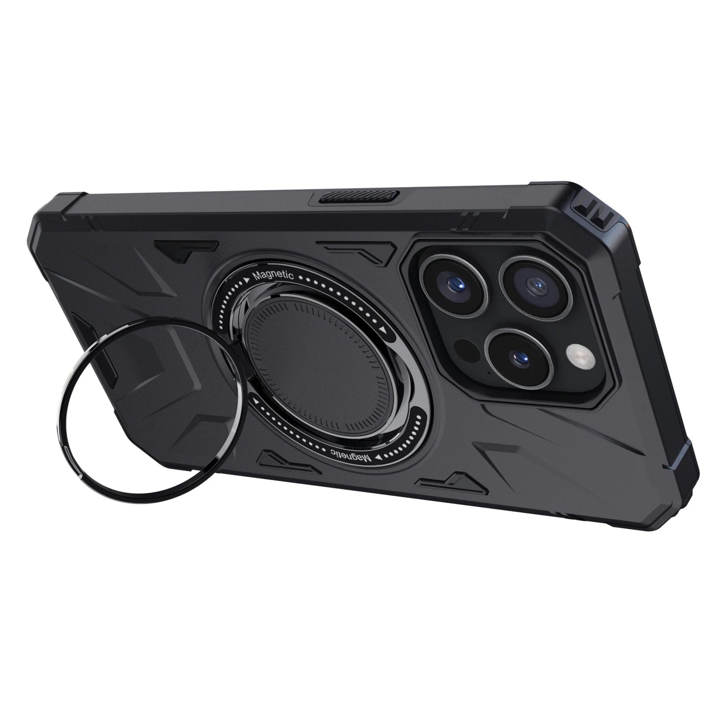 Black iPhone 14 Series Case – Shockproof Heavy Duty Hybrid Cover