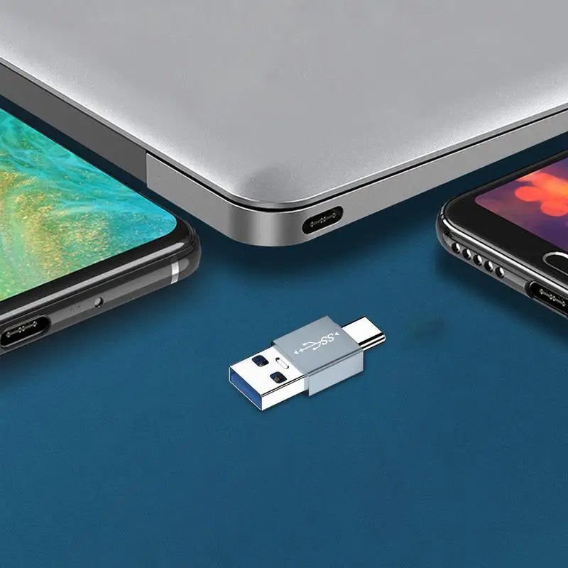 Mini USB-C OTG Adapter – Aluminum Shell, Male to A, Compact Data Sync & U Disk Accessory for Laptop