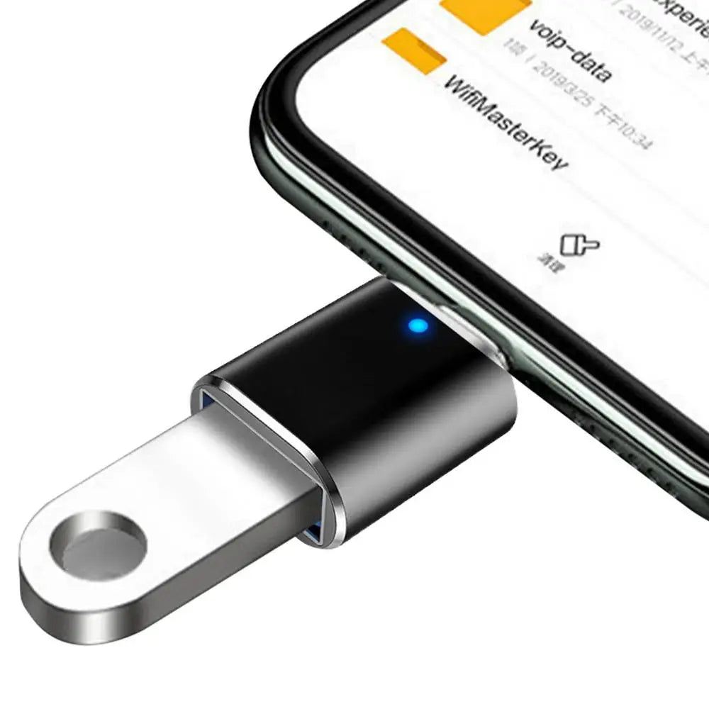 USB 3.0 OTG adapter USB C to USB A converter suitable for MacbookSamsung XiaomiHuawei LED USBC OTG connector
