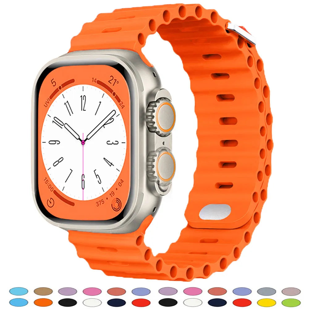Ocean Style Apple Watch Bracelet Strap for iWatch Ultra, SE, and Series 1 to 10