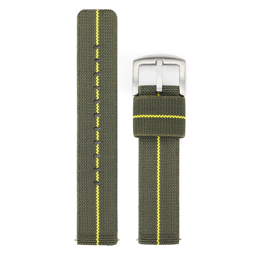 Nylon Watch Strap – 20mm/22mm for Seiko & Omega, Military Woven Elastic Fast Release Sport Wristband for Men