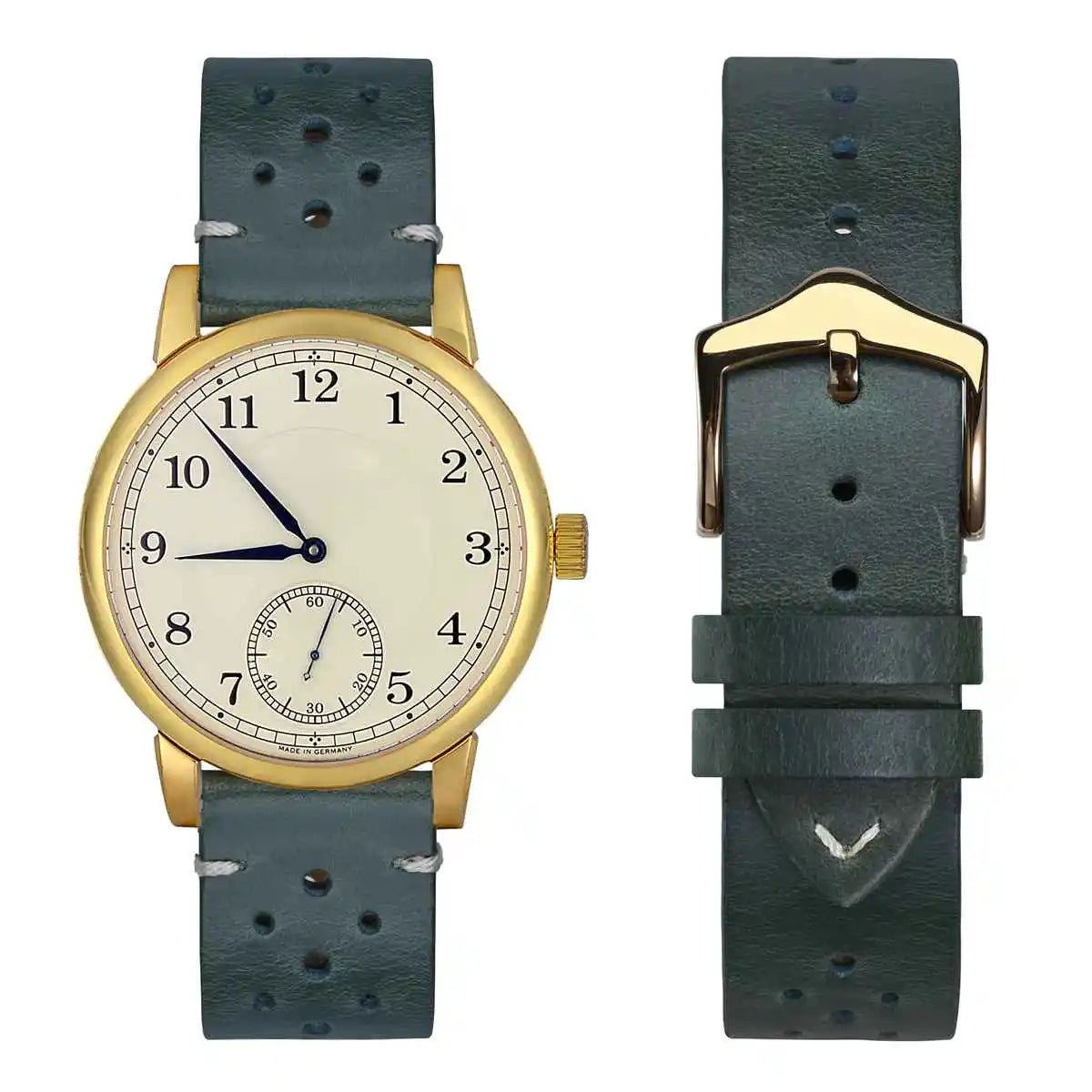 Genuine Leather Watch Bands – 18mm/20mm/22mm Quick Release Vintage Strap for Men & Women, Green/Black/Brown/Blue