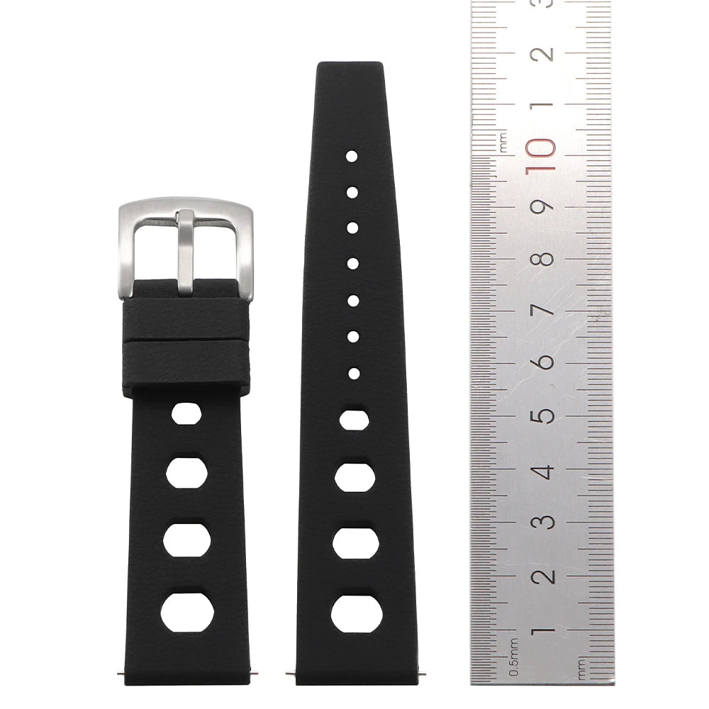 Rubber Mechanical Watch Strap – 20mm/22mm Replacement for Seiko & Oris Dive Watches Wrist Bands