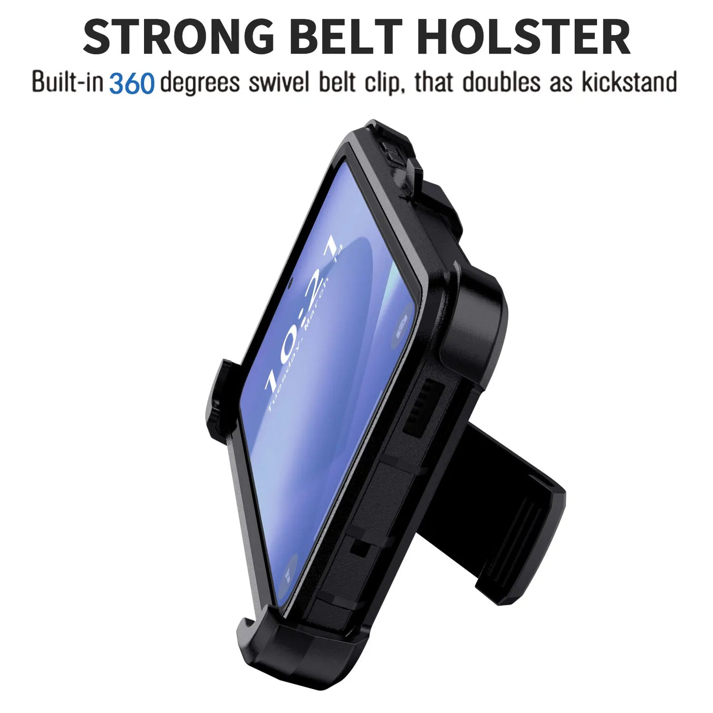Black Heavy Duty Shockproof Samsung Galaxy A06 / A36 / A56 Case – Rugged 3-in-1