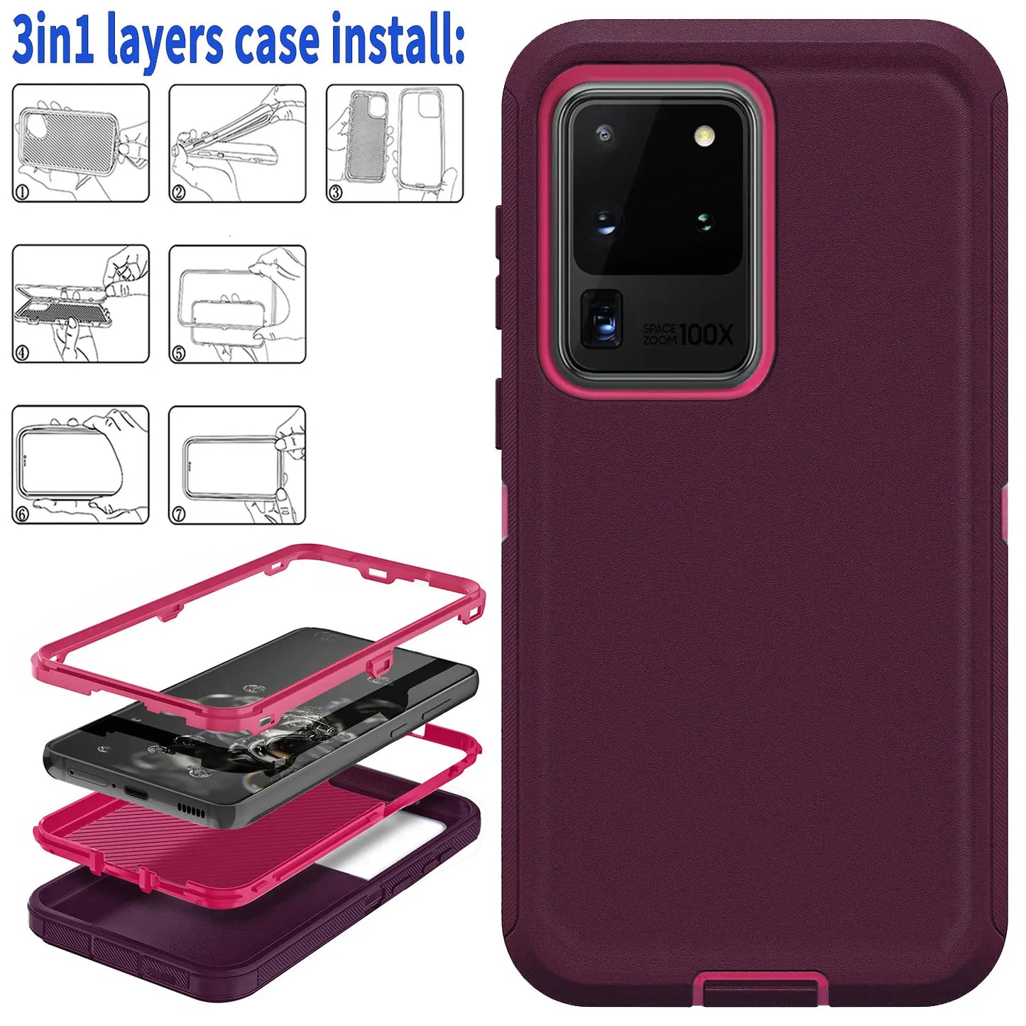 Rose Red Samsung Galaxy S20 Case