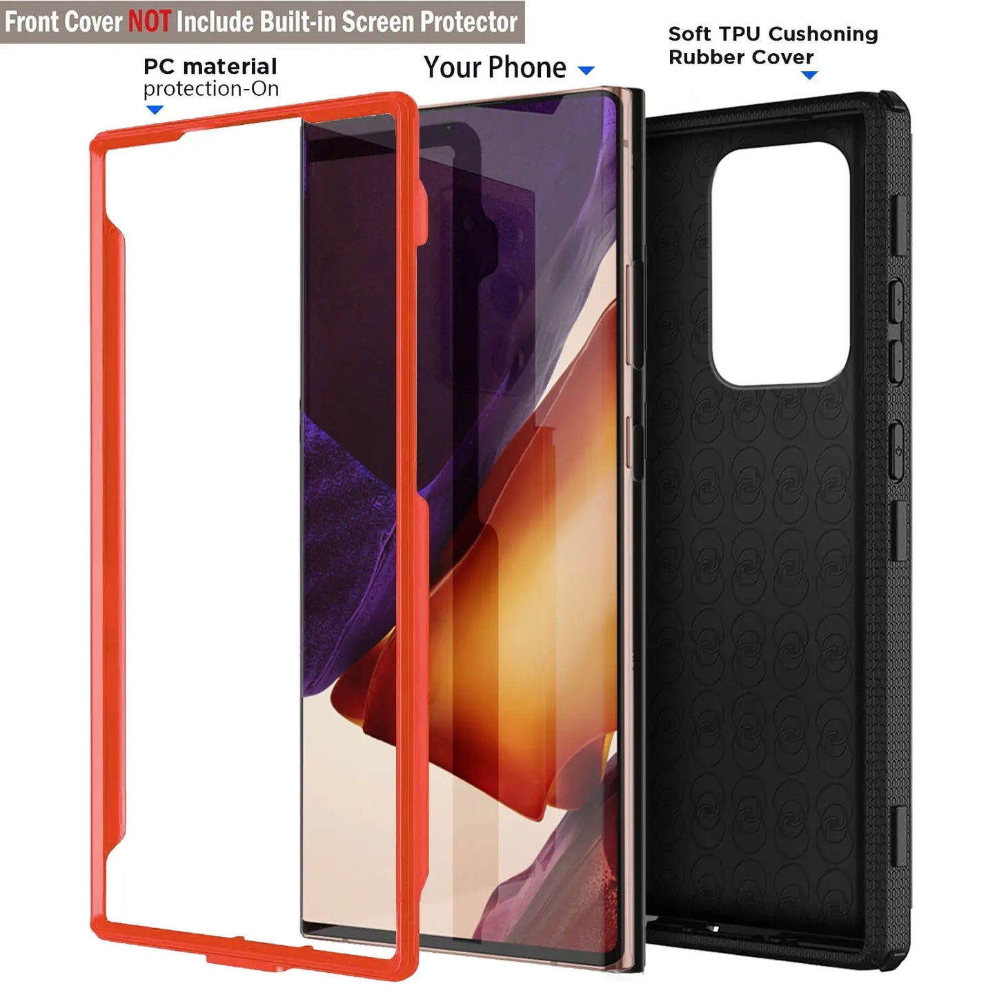 Orange Samsung Galaxy Note 20 / Note 20 Ultra 5G Shockproof Heavy Duty Case